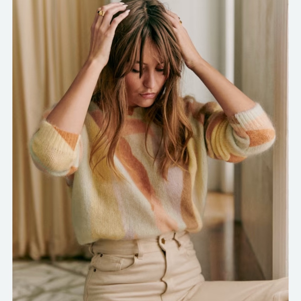 Sezane Amicie Jumper Leaves XS